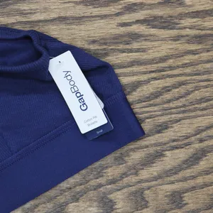 NWT Gap Body Logo Comfort Square-Neck Knit Bralette GPW01052 Elysian Blue S thumbnail 3
