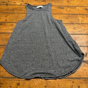 Abercrombie Fitch Striped Racerback Tank Top Women's Size S Black Gray‎ Casual thumbnail 1