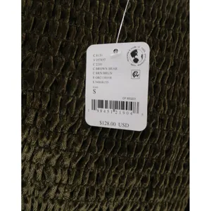 Free People Brown Bear Velvet‎ Smocked Mini Dress Long Sleeve Small thumbnail 3