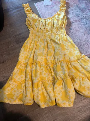 Urban outfitters Yellow Floral Smocked Sundress thumbnail 7