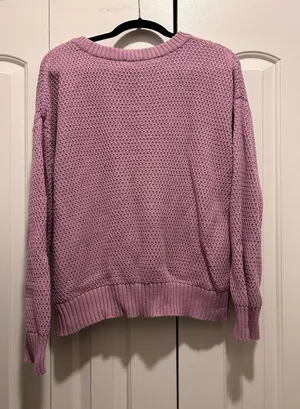 Pact 100% Organic Cotton Lilac Sweater thumbnail 1