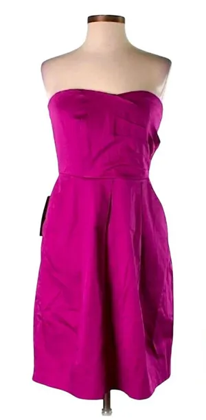 The Limited Strapless Cocktail Dress‎ Women's 6 Fuchsia Formal Barbiecore Party thumbnail 1