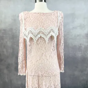 Vtg 80s Jessica McClintock Lace Dress‎ Size 8 Cottage Coquette Victorian Prairie thumbnail 2