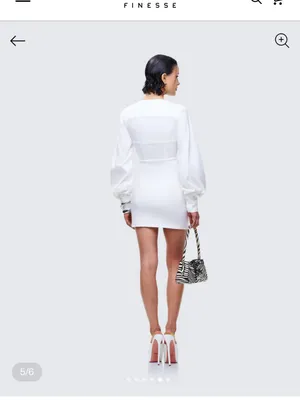 Finesse Alice White Mini Dress - Size Large thumbnail 3
