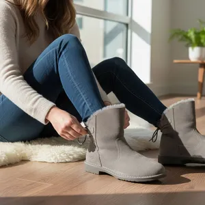 UGG Naiyah Suede fur lined Ankle Boots grey 9 thumbnail 2