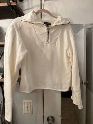 J. Crew Cream Half-Zip Pullover Sweatshirt thumbnail 1
