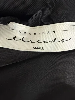 American Threads Black Ruffle Mesh Ruched Bodysuit thumbnail 3