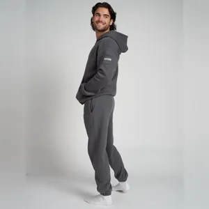 NWT Travel Essentials Steel Grey zip-up hoodie with front pockets inside pockets a hood. thumbnail 6