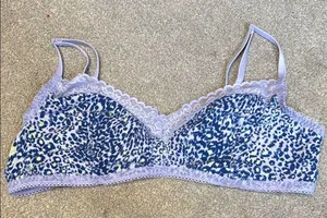 Savage X Fenty Purple Leopard Print Cotton Essential Bralette Size XL thumbnail 2
