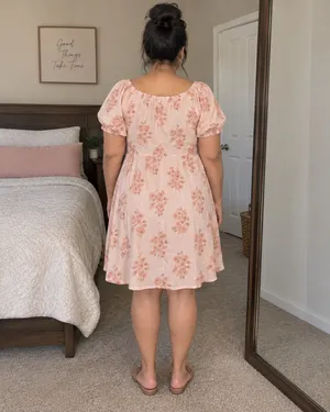 Universal Thread Target Pink Floral Off-Shoulder Dres thumbnail 2