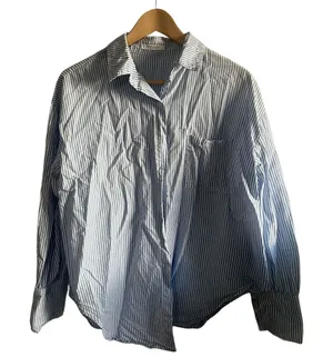 Pepper mayo long sleeve button up blue size large 12 thumbnail 1