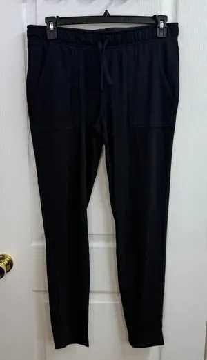 Sport‎ Tek black pull on jogger cotton blend active fleece lined sweatpants L thumbnail 1