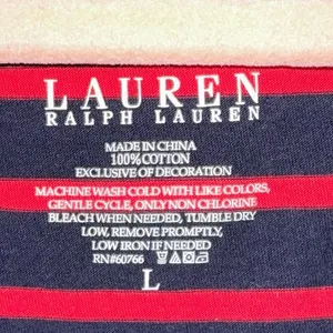 Lauren Ralph Lauren Striped‎ Maxi Dress Large Navy & Red Sleeveless Tie Waist thumbnail 4