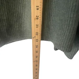 M & S‎ Collection Women's Size Medium Green Tight Knit Turtle Neck Sweater thumbnail 8