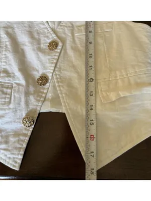 Muy Muy Fancy Collection White Vest Size Small thumbnail 6