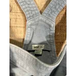 Aerie Light Blue Corduroy Overalls Raw Hem Adjustable Straps Size S Small P thumbnail 6