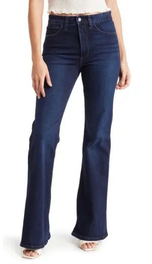 Joes Jeans High Rise Flare Leg Denim Size 27 Dark Wash Blue Retro Western Boho thumbnail 1