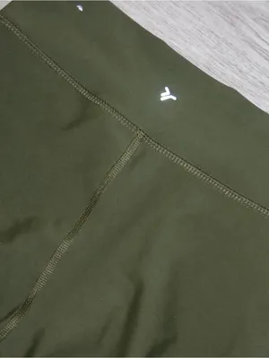 Old Navy Olive High-Rise Flare Leggings thumbnail 7