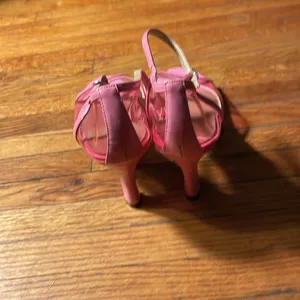 Bellini Katia pink ankle straps 3 inch heels with clear pink details thumbnail 5