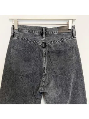 Goldsign‎ Benefit Jeans Size 24 Gray High Rise Straight Rigid Old Money Minimal thumbnail 10