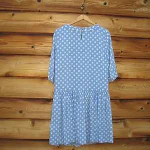 Boden Blue white Dress TALL Long thumbnail 5