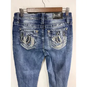Miss Me Jeans Curvy Ankle Skinny Women's 30 Blue E3764VFA5 Horseshoe Western thumbnail 9