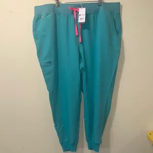 Womens New Figs High Waisted Zamora Yoga Jogger Scrub Pant Surgical Green 6XLR thumbnail 2