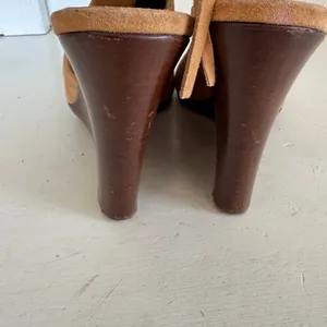 Chloé suede tan fringe tie wedges size 39 (their US‎ 8.5) thumbnail 9