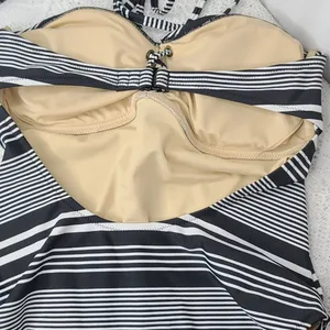 Old Navy striped one piece halter top bathing suit thumbnail 4