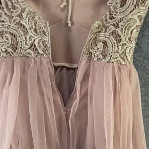 Y2K Sequin Hearts‎ Lace Tulle Dress Open Back Homecoming Party Juniors 1 Ballet thumbnail 7