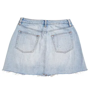 We The Free Breezy Free People Denim‎ Mini Skirt Womens 29 Light Wash Distressed thumbnail 3