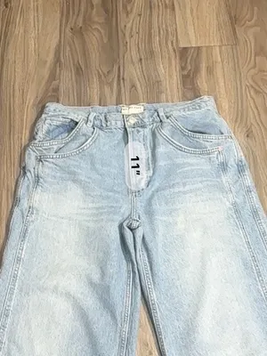 We The Free Light Blue High-Rise Wide Leg Jeans thumbnail 6
