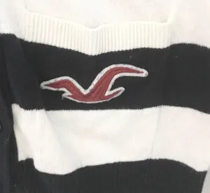 Hollister ★ Varsity Collegiate Rugby Stripe Cardigan Sweater ★ Navy White thumbnail 9