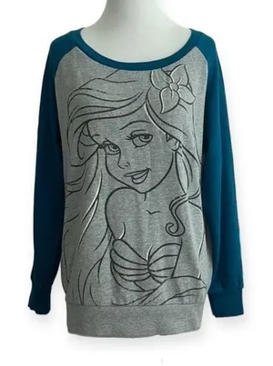 5/$30 🎈 Disney medium Ariel little mermaid pullover‎ sweatshirt thumbnail 1