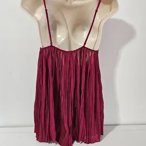 Victoria's Secret Pleated Embellished Babydoll - Claret Red - Size M - 11211557 thumbnail 6