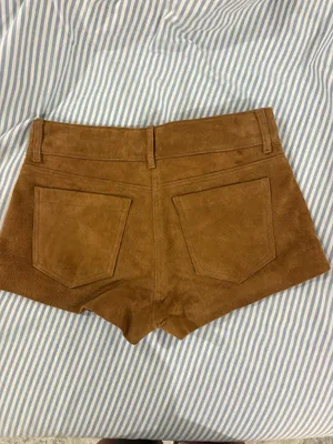 Anthropologie BlankNYC suede light brown shorts thumbnail 3