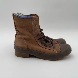 Converse Women’s 7 Chuck Taylor All Star Outsider Brown leather Hi Top Sneakers thumbnail 4