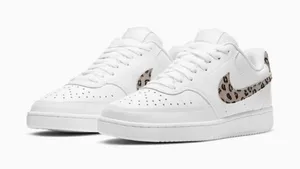 Nike Court Vision Low Leopard Swoosh DD9665100 Size 12 thumbnail 1
