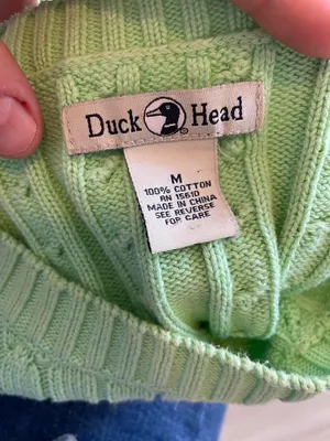 Mint green cable knit sweater size M by Duck Head thumbnail 6