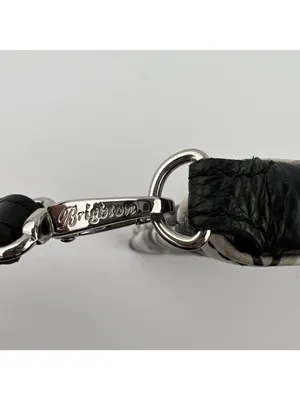 Brighton Wristlet Clutch Pouch Hearts 8.5x5 Black White Jeweled Boho Cottage thumbnail 7