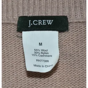 J. Crew Tan Open Shawl Collar Front Wool Cashmere Blend Cardigan Sweater Size M thumbnail 8