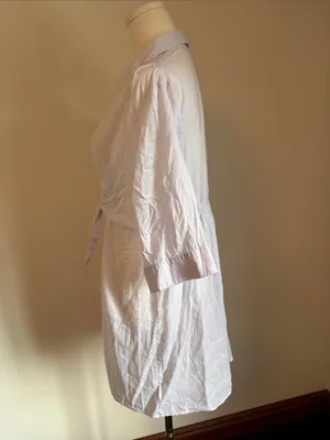 A Pea in the Pod Light Lavender Tie-Front Maternity Dress thumbnail 3
