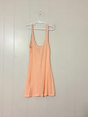 SKIMS Sheer Rib Mini Slip Dress XXS Villa Peach Pink Bodycon thumbnail 12