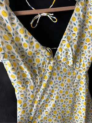 Princess Polly Lemon Print Tie Mini Dress thumbnail 6
