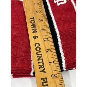 Indiana Hoosiers IU‎ Striped Knit Scarf One Size Fits All Team Red Black White thumbnail 8