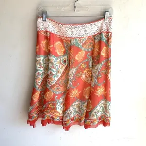 Antonio Melani Santa Fe Poppy Ibiza Silk Skirt Sz 10 NWT thumbnail 4