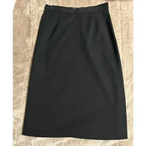 Harold's Wool Straight Skirt Size 8 Black Vintage Office Work Classic Italy thumbnail 1
