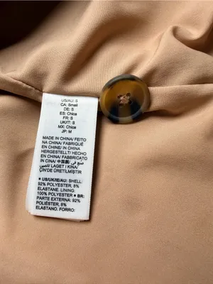 The Drop Blake Long Blazer Women’s Small Praline Tan Single Button Stretch thumbnail 9