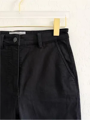 Everlane Wide Leg Cropped Black Jean Pants Size 2 thumbnail 6