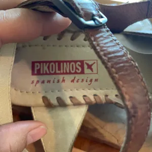 PIKOLINOS Brown Leather Cutout Mules thumbnail 3